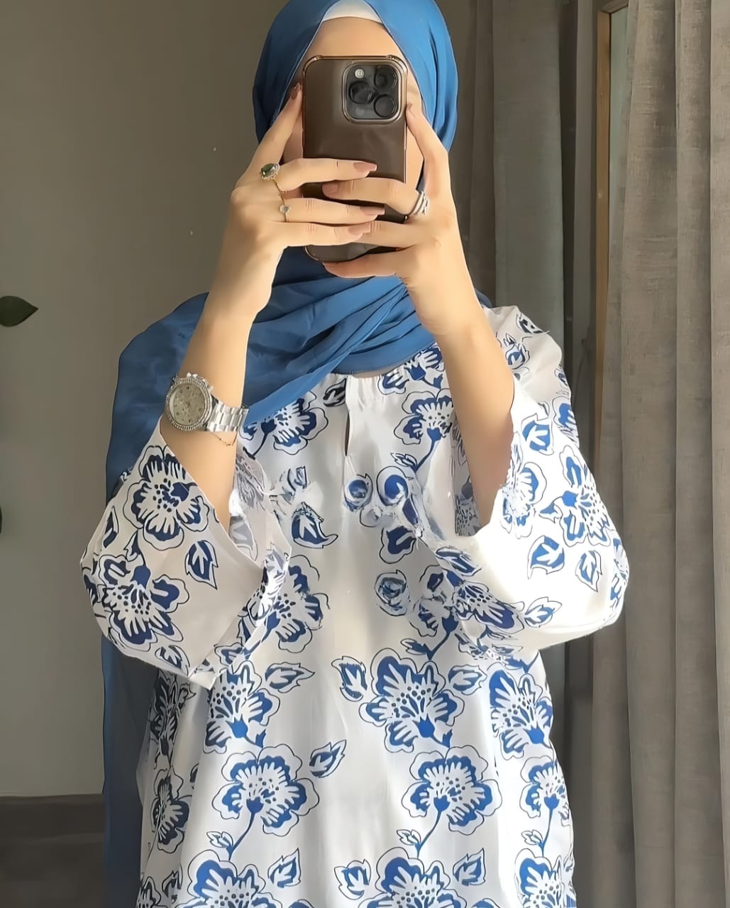 Rangoon Flower Pattern Stitched 2Pcs