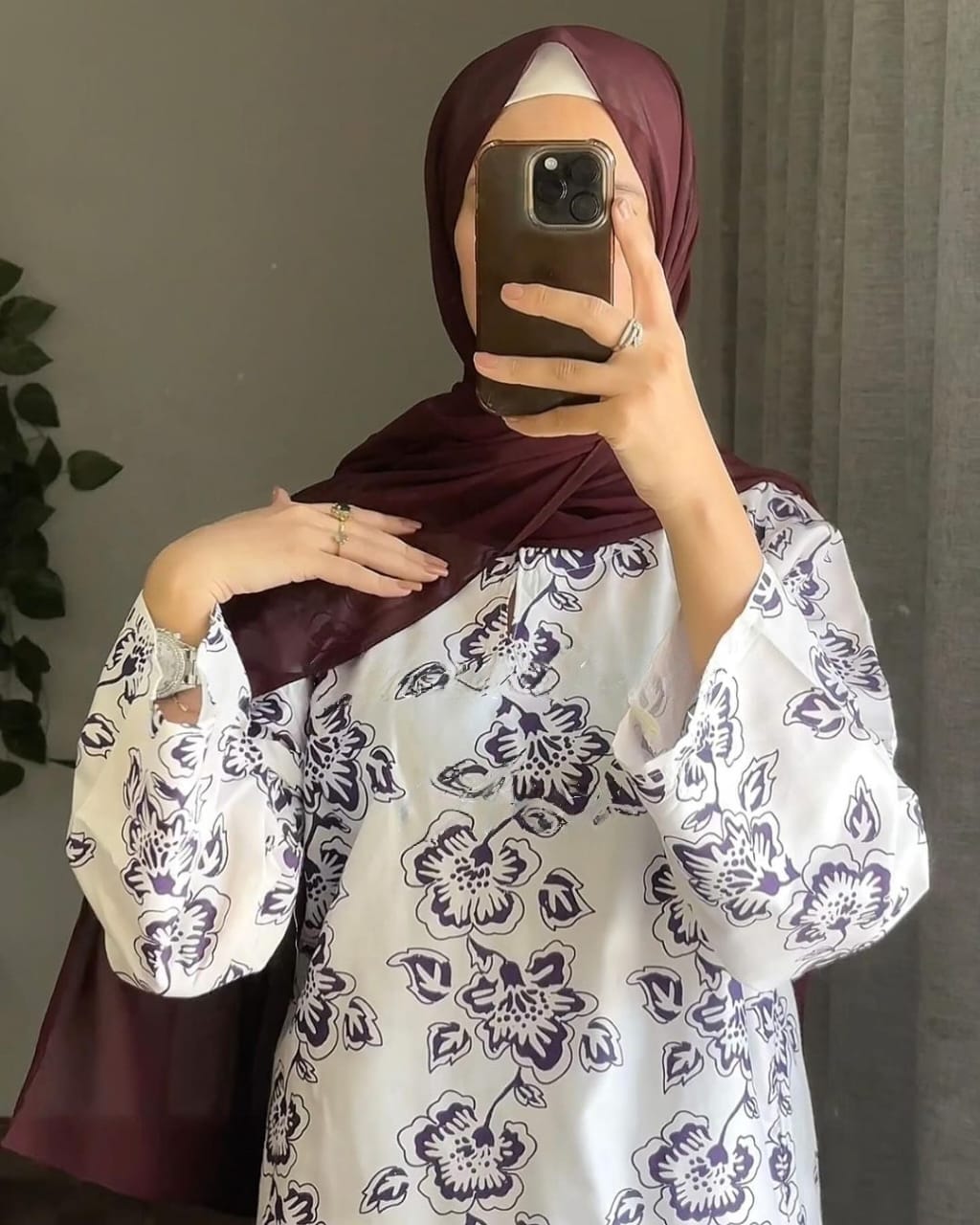 Rangoon Flower Pattern Stitched 2Pcs