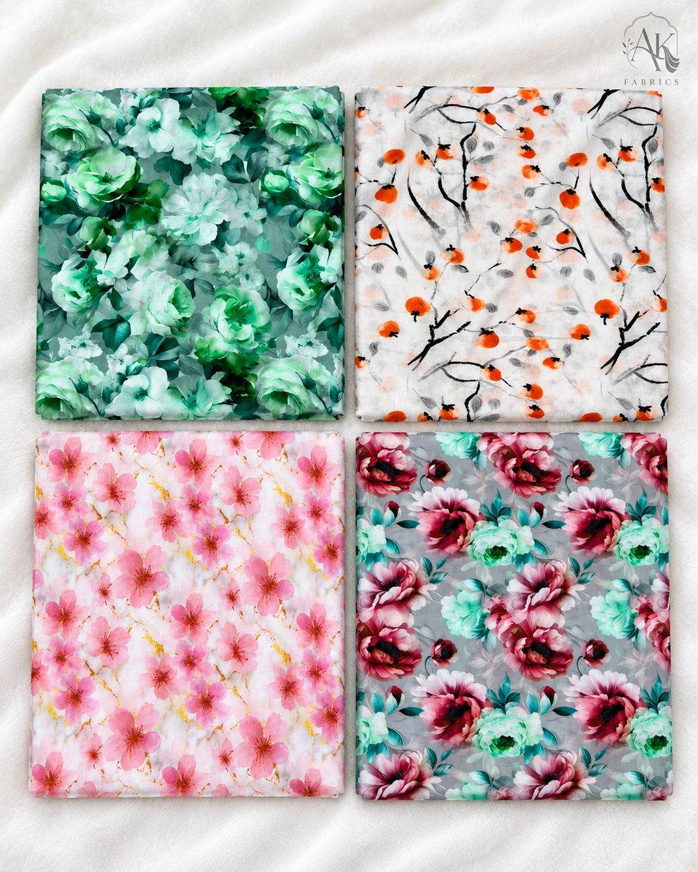 Light colored printed lawn designs