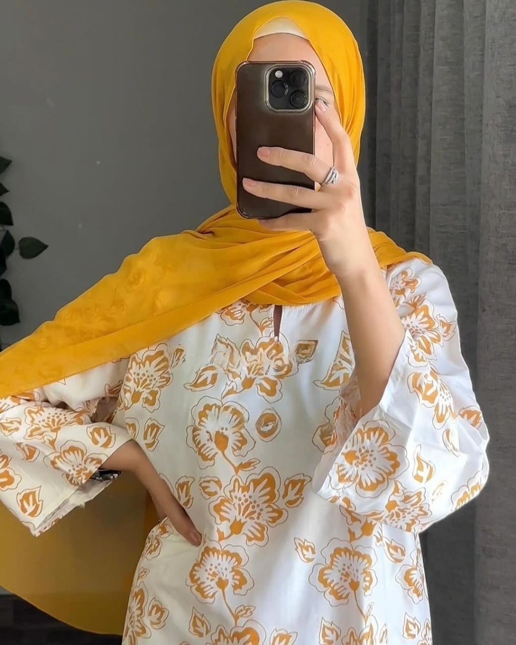 Rangoon Flower Pattern Stitched 2Pcs
